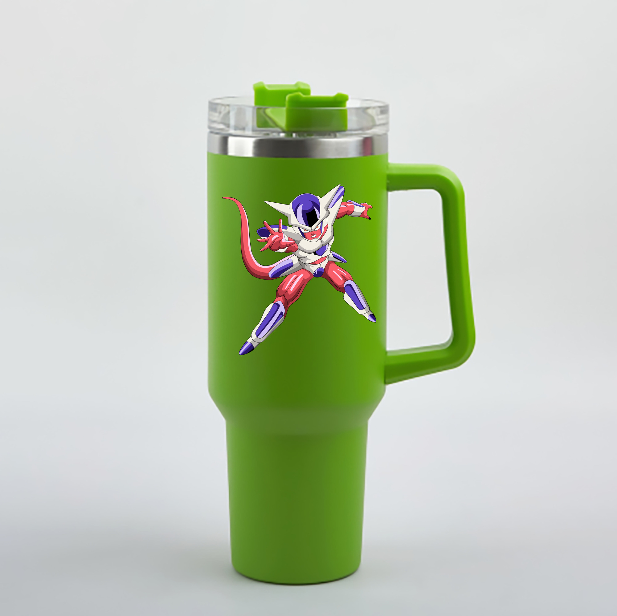 （画像用） ドラゴンボール フリーザ DRAGON BALL Frieza 1200mL車用タンブラー - クリスタルステッカー（プラスチックストロー付き）